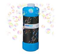 Relaxdays 3 botellas de jabón para pompas 1 L azul,amarillo,verde