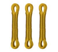 Relaxdays 3 cuerdas tendedero 20 m acero y PVC amarillo