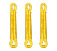 Relaxdays 3 cuerdas tendedero 20 m poliéster y PVC amarillo