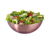 Relaxdays 3 Ensaladeras de Acero Inoxidable, Frutero Cobrizo, Cuenco de Cocina, Bol Repostería, Tamaños a Elección, 2L, Cobre