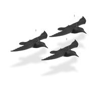 Relaxdays 3 figuras cuervo espantapájaros colgante negro