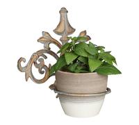 Relaxdays 3 soportes de macetas barrocos oro,gris