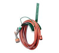 Relaxdays 3 Soportes de pared para la manguera verde oscuro