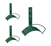 Relaxdays 3 Soportes Manguera Pared, Mangueras de 60 m y 5/8", Portamangueras Metálico, 33x32,5x16,5 cm, Jardín, Verde