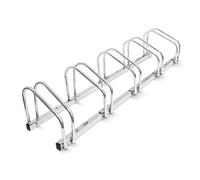Relaxdays 3 soportes para 5 bicicletas suelo pared plata