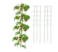 Relaxdays 3 tutores para tomates de 150 cm verdes verde oscuro