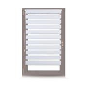 Relaxdays 3 x Estores dobles de tela blanco blanco,transparente