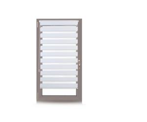 Relaxdays 3 x Estores dobles de tela blanco blanco,transparente