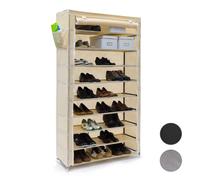 Relaxdays 3 zapateros altos beige,blanco