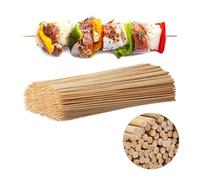 Relaxdays, 30 cm x 4 mm Brochetas Barbacoa, Pinchos BBQ Madera, Juego 500 Pinchitos Bambú, Grill, Manualidades, Marrón