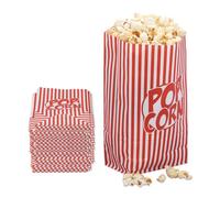 Relaxdays 300 bolsas retro de palomitas blanco,rojo