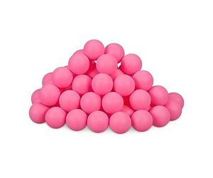 Relaxdays 300 Pelotas de Beer Pong, Ping-Pong de plástico, sin impresión, Ø 40 mm, Rosa neón
