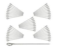 Relaxdays 300 pinchos barbacoa plata