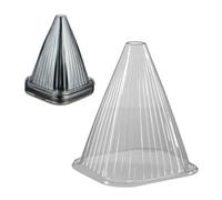 Relaxdays Gris Unidades Sombreros contra Caracoles Juego de 32, Protección para Plantas, 22x19x19 cm, Campanas Protectoras PVC