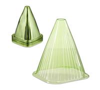 Relaxdays Juego Sombreros Anticaracoles, Set 32, Protección para Plantas, 22x19x19 cm, Campanas Protectoras PVC, Verde Oscuro