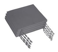 Relaxdays 4 cojines planos para sillas antracita