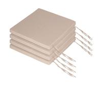 Relaxdays 4 cojines planos para sillas beige