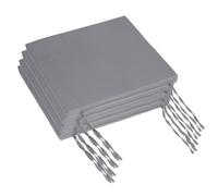 Relaxdays 4 cojines planos para sillas gris