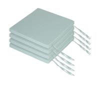 Relaxdays 4 cojines planos para sillas verde