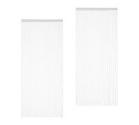 Relaxdays 4 cortinas decorativas blancas 90x245 cm blanco