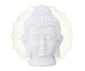 Relaxdays 4 figuras de cabeza de Buda blanco