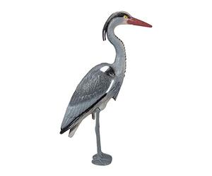 Relaxdays 4 Garzas para el jardín, Protección contra garzas Reales, De pie, para Insertar en el Suelo, Plástico, Gris