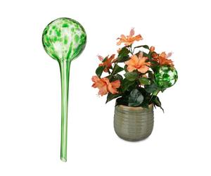 Relaxdays 4 globos de riego de 350 ml verdes verde