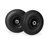 Relaxdays 4 ruedas carretilla 3.00-4 negro negro