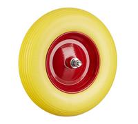 Relaxdays 4 ruedas carretilla 4.80 4.00-8 amarillo,rojo