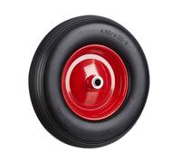 Relaxdays Set 4 Ruedas Carretilla 4.80 4.00-8, Neumático Goma, Llanta Acero, Repuesto, Recambio, Cargas de hasta 100 kg