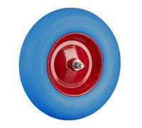 Relaxdays 4 ruedas carretilla en rojo y azul azul,rojo