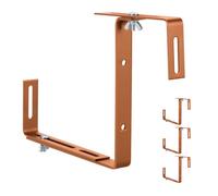 Relaxdays 4 soportes ajustables para jardineras marrón claro