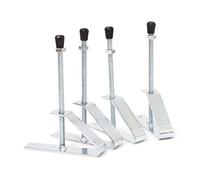 Relaxdays 4 Soportes de pared para neumaticos, 13.5 x 2.5 x 18.5 cm, Acero con tapones de goma