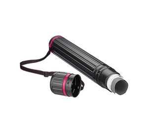 Relaxdays 4 x Rollo para pósteres, hasta tamaño A0, Transporte de pósteres y Dibujos, Extensible de 64 a 107 cm, Negro/Rosa