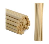 Relaxdays 400 varillas de bambú 30 cm marrón claro