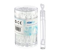 Relaxdays 48 x Burbujas de jabón para bodas blanco,transparente