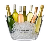 Relaxdays 4x cubos de hielo 8l transparentes transparente