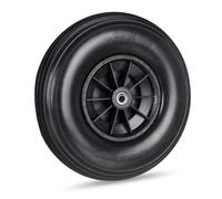 Relaxdays 4x Rueda carretilla PU 4.00-6 negro negro