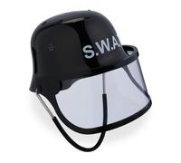 Relaxdays 5 cascos SWAT infantiles negro
