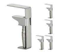 Relaxdays 5 Pinzas Sujetar Manteles, Clips Mesas hasta 4 cm, Acero Inoxidable, Comedor, Jardín Terraza, Balcón, Plateado