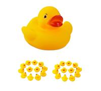 Relaxdays 50 patitos de agua amarillo,naranja