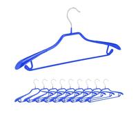 Relaxdays 50 perchas antideslizantes trajes azul,plata