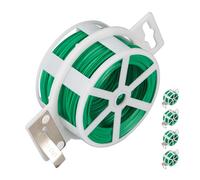 Relaxdays 50 Rollos de alambre para manualidades blanco,verde