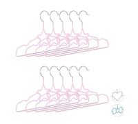 Relaxdays 50 x percha infantil estrella rosa claro fucsia,plata