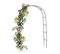 Relaxdays 6 Arcos de Metal para Jardín, Plantas Trepadoras y Rosas, 240 cm, Soporte Rosales Resistente Intemperie, Verde