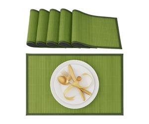 Relaxdays 6 salvamanteles verde oscuro,verde