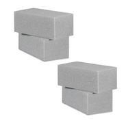 Relaxdays 8 bloques de espuma flores secas gris