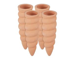 Relaxdays 8 Conos de Arcilla para riego de Plantas, para Botellas de 1,5 l, Ayuda para riego, Altura 16,5 x 5 cm, Terracota