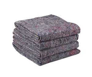 Relaxdays 8 mantas de mudanza 150 x 200 cm, 8 und. gris