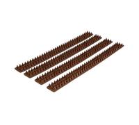 Relaxdays 8 Repelentes para aves con picos valla marrón oscuro